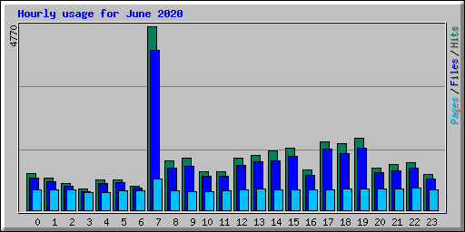 Hourly usage for June 2020